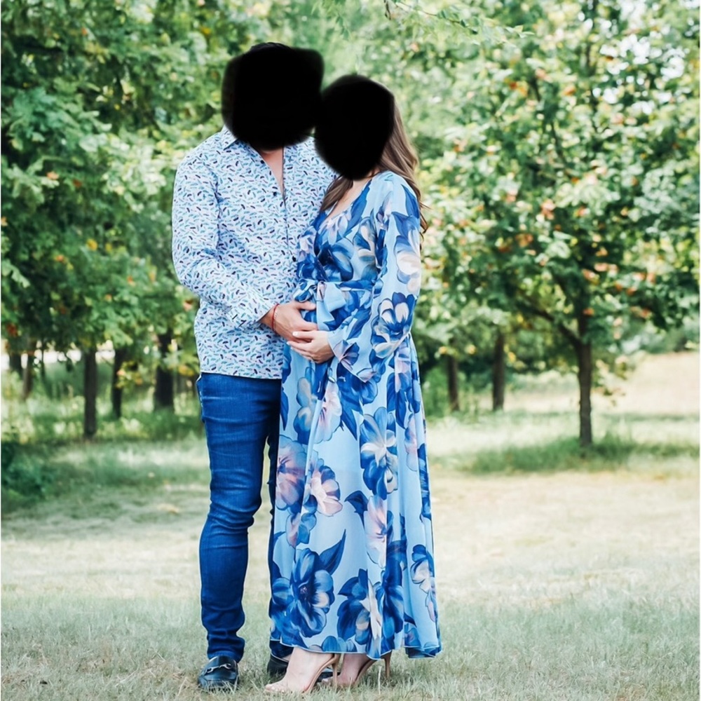 Blue floral Maxi dress